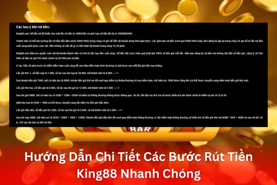 Hướng Dẫn Chi Tiết Các Bước Rút Tiền King88 Nhanh Chóng