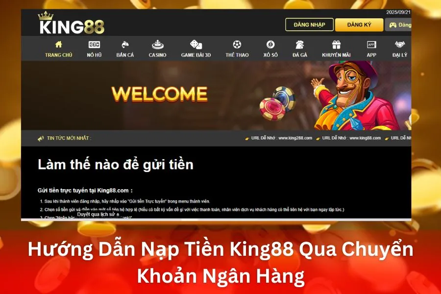 Hướng Dẫn Nạp Tiền King88 Qua Chuyển Khoản Ngân Hàng