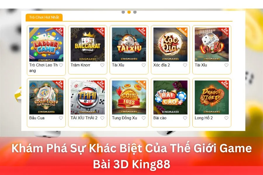 Khám Phá Sự Khác Biệt Của Thế Giới Game Bài 3D King88